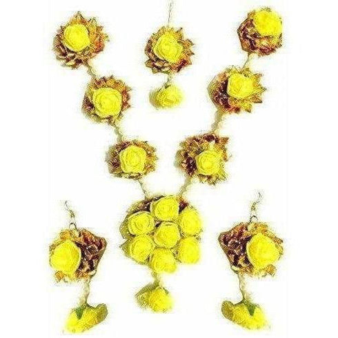 Floret Yellow Flower Jewellery with Earrings
